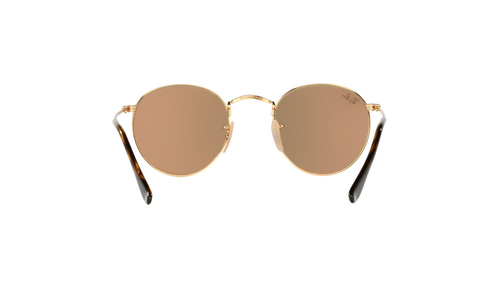 Lunettes de soleil Ray-Ban Round Metal Flat Lenses Or RB3447N